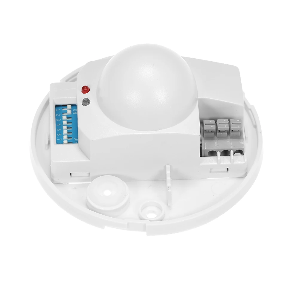 

AC220-240V Microwave Radar Sensor Light Switch Ceiling Occupancy PIR Body Motion Detector 360 Degree Time Setting 5.8GHz HF