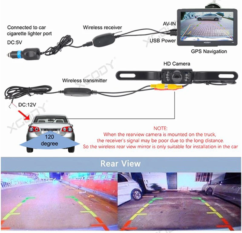 Xgody gps Navigation Truck Car GPS Navigator 128+8GB 7 inch Europa FM Bluetooth Rearview Camera Optional Sat nav Map Free Update