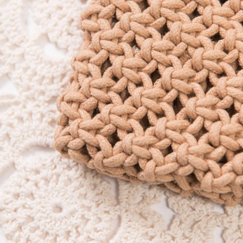 Women Bohemian Clutch Bags Female Summer Beach Straw Bags Lady Tassel Kintted Hollow Handmade Weave Travel Messenger Bag SS3067 (9)