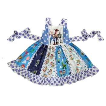 

2019 new style dress hot sale cartoon print boutique clothes