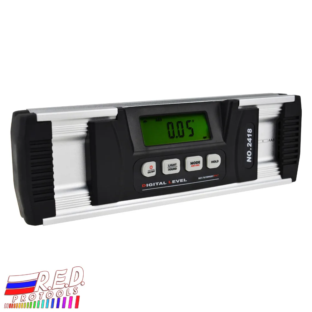 

Digital Angle Finder Inclinometer IP67 with Magnetic V-Groove Base for Masonry, Construction, Wood Working and Carpentry