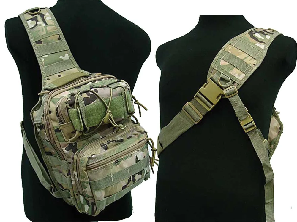Tactical Molle Utility 3 Ways Shoulder Sling Pouch Backpack Chest Bag