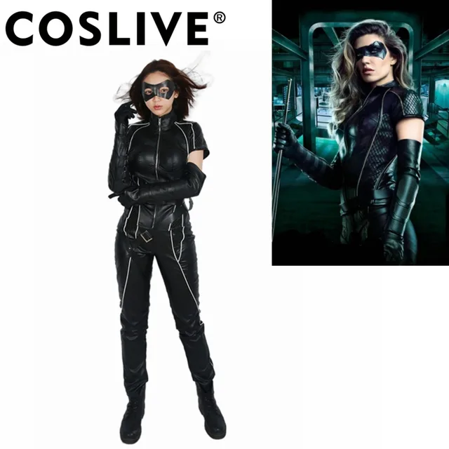 Coslive Arrow Season 6 Black Canary Cosplay Costume Cool Coslive Arrow Season 6 Black Canary Cosplay Costume Cool Full Set Pu Leather Costumes
