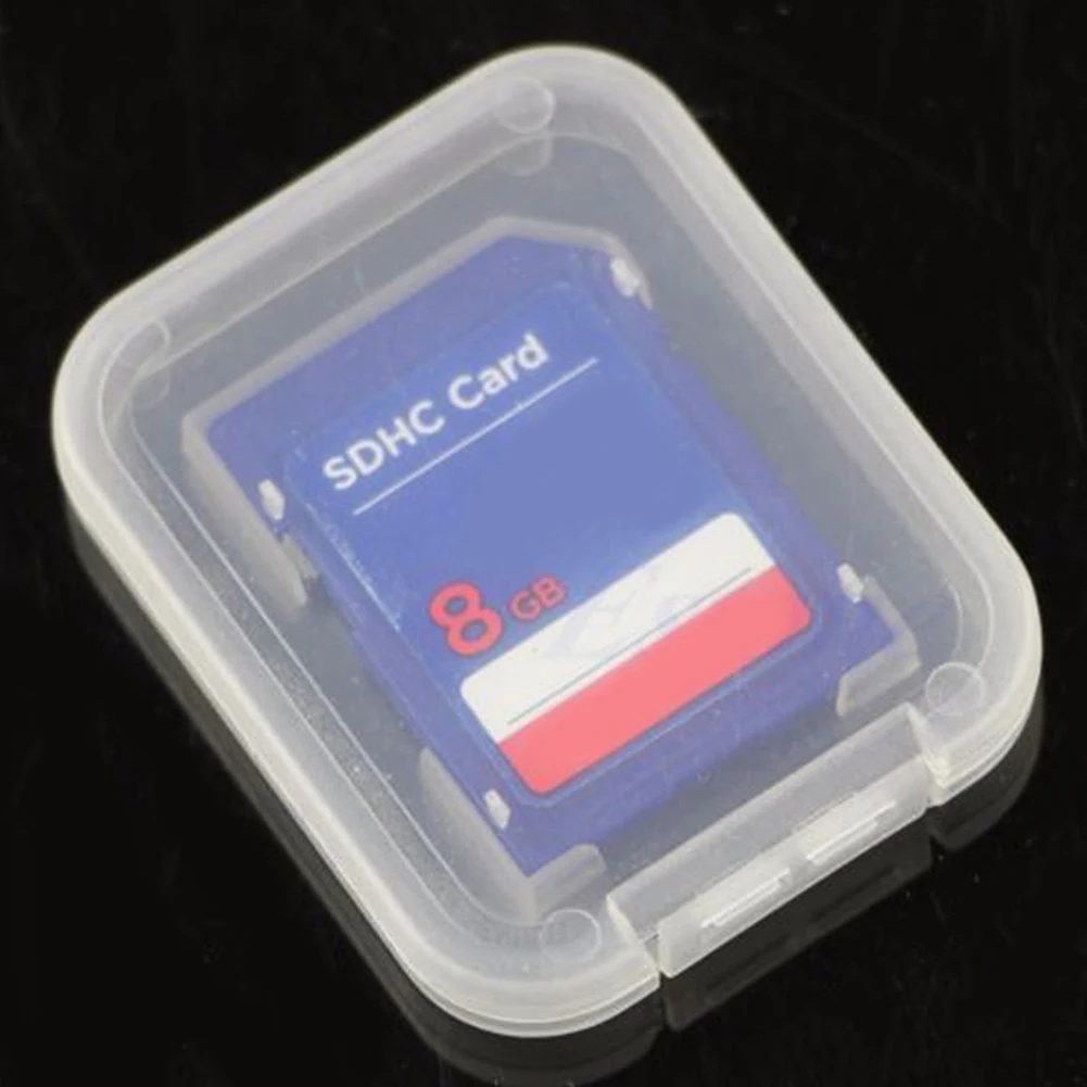10 шт. легкий прозрачный стандартный SD SDHC карты памяти чехол для хранения держатель коробка