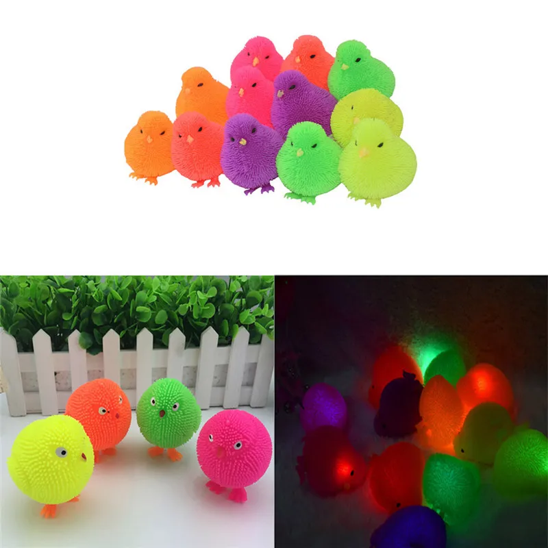 1 Pcs Led Flash Pomace Ball Standing Baby Pomace Ball Hedgehog Ball Colorful Glowing Children Toy