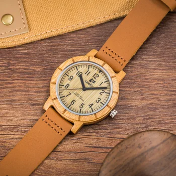 

Fashion Natural Bamboo Wood Watches Men's Analog Wooden Handmade Wrist Watch Male Sports Quartz Watch Reloj Madera Hot Gift Item