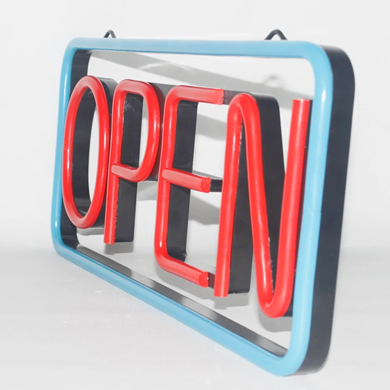 

High brightness & fashion LED neon open sign with 2 metal hooks & 0.6m chain