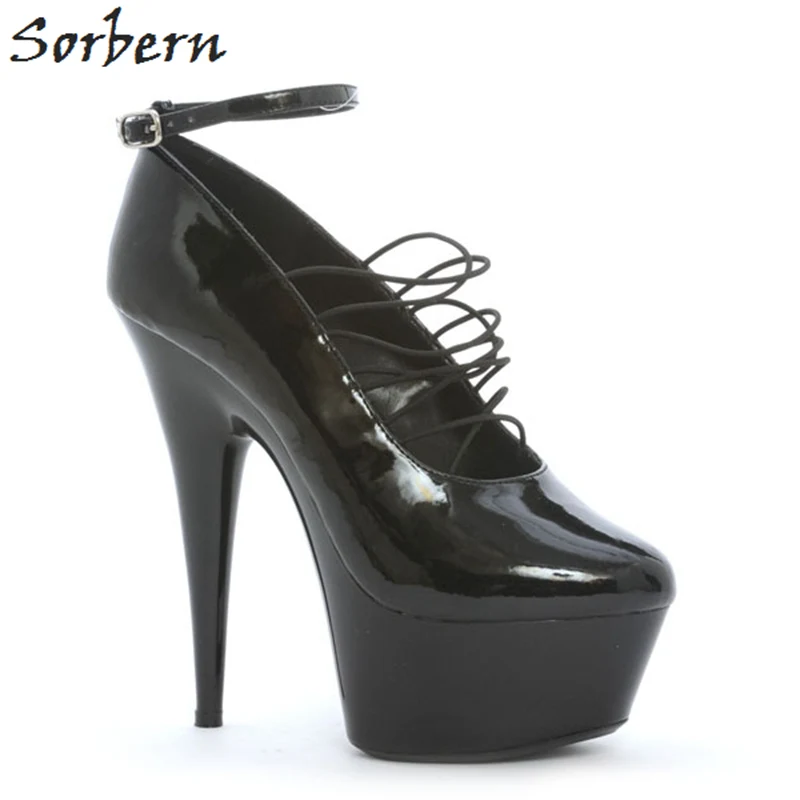 15 blanc Gladiateur Taille Exotiques forme Sorbern Goth 12 Talons Noir Rouge Aiguilles blanc rouge Cm Femmes Plate Coréenne Chaussures Pour Crossdressed 8gagYwq6