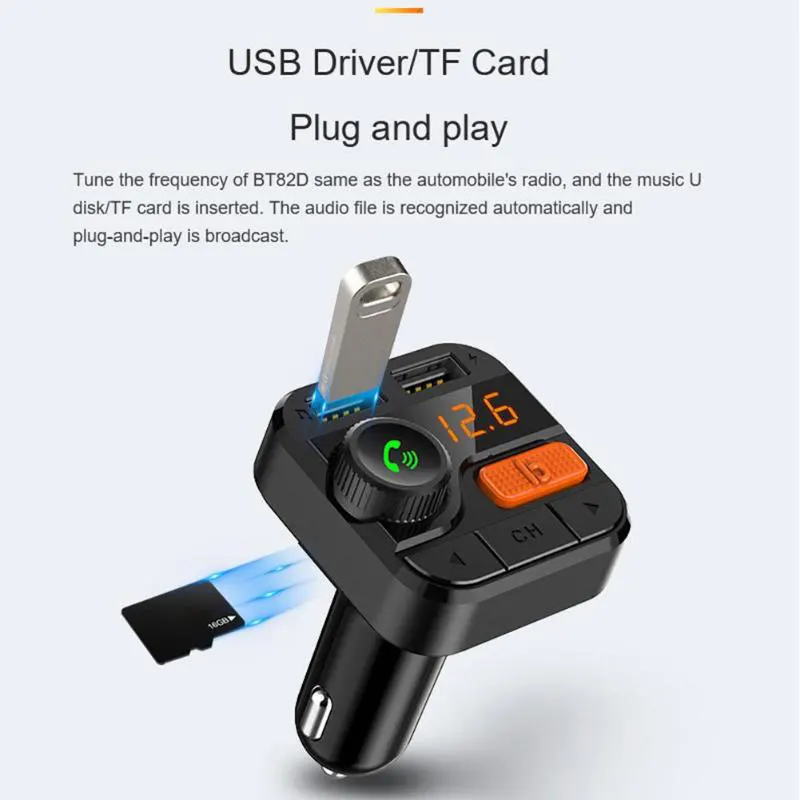Автомобильный Bluetooth MP3-плеер громкой связи автомобильный комплект бас fm-передатчик поддержка tf-карты 3.1A Быстрая зарядка двойной USB зарядное устройство адаптер питания