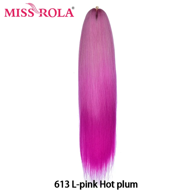Miss Rola Synthetic Wholesale Bulk 5 Pieces 24 Inch 100g Stretched Jumbo Braiding Hair Kanekalon Pink Twist Braid Hair Extension #60