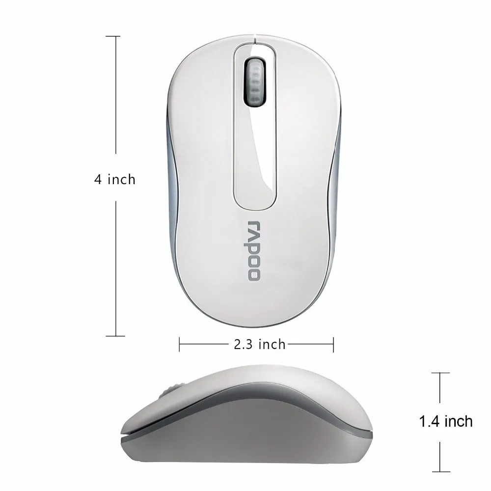 Rapoo M10 мини оптическая 2 4G беспроводная мышь надежная 1000 dpi с Nano USB Приемником для