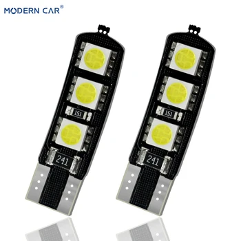 

MODERN CAR 194 168 T10 Led w5w No Error Canbus Bulbs 5050 6smd LED Auto Interior Reading License Plate Vehicle Signal Lights 12V