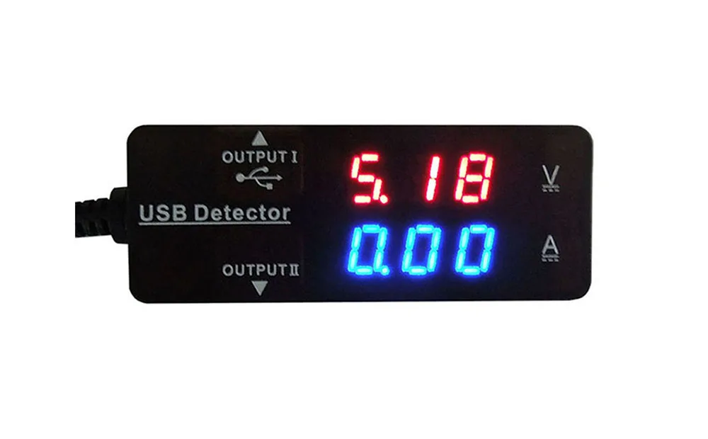 YB26VA USB детектор батарея тестер Напряжение Ток двойной Измеритель Красный синий двойной цвет дисплей Вольтметр Автоматическая идентификация