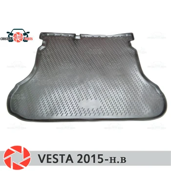 

For Lada Vesta SD / SW / SW CROSS 2015- trunk mat floor rugs non slip polyurethane dirt protection interior trunk car styling