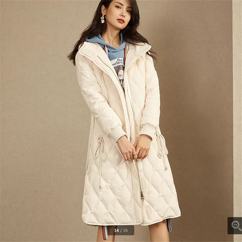 

Luxury clothes Winter woman coat warm women's jackets women's coat down jacket White duck down winter jacket with a hood K4039