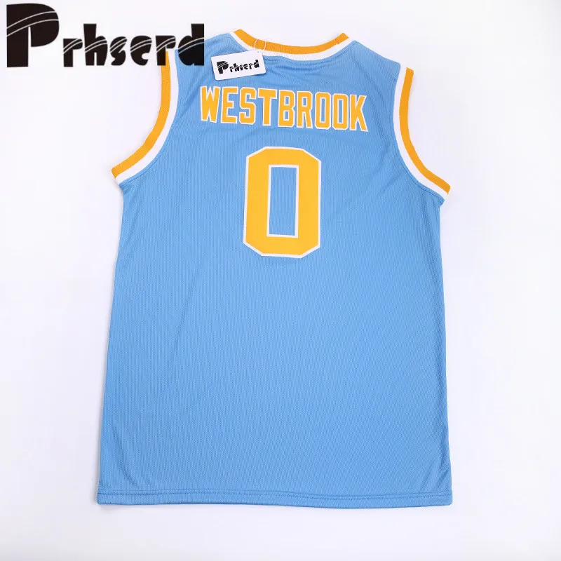 Mens 0 Russell Westbrook College Embroidered Throwback Basketball Jerseysbasketball jersey