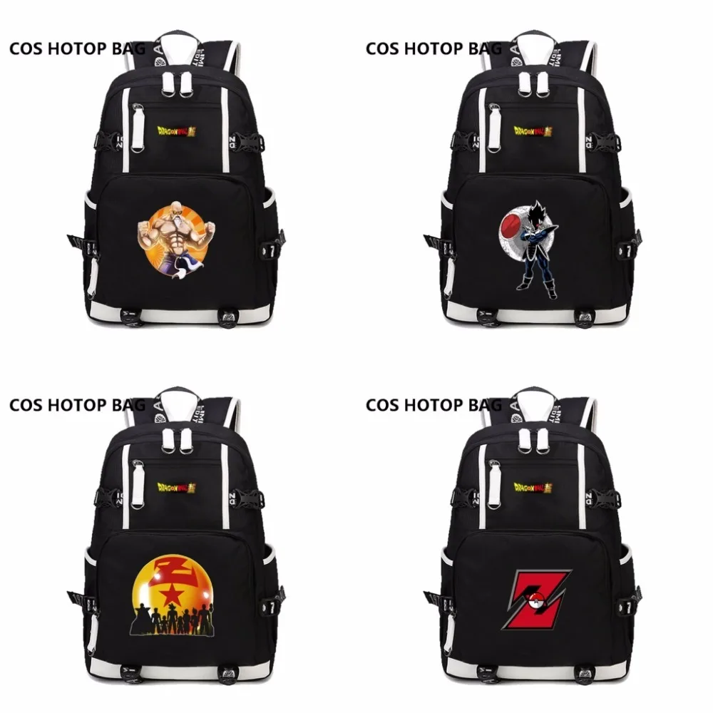

Anime Dragon Ball Z Backpack Cosplay Dragon Ball Super Son Goku Canvas Bag Super Saiyan Schoolbag Travel Bags 32 style
