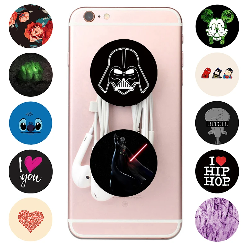 

Star Wars Cute Cartoon Pop Socket for Phones Ring Expanding Stand and Grip PopSocket Rotatable Finger for Smartphone and Tablets