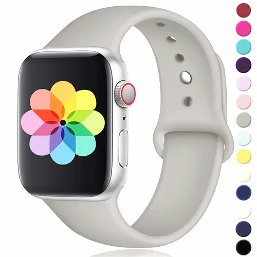 Ремешок для часов apple Watch 5 4 3 band - Цвет ремешка: Rock white