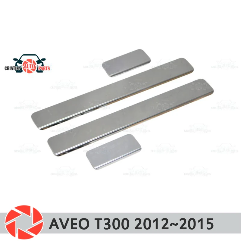 Накладки на пороги для Chevrolet Aveo T300 2012 ~ 2015 защитные накладки внутренней отделки