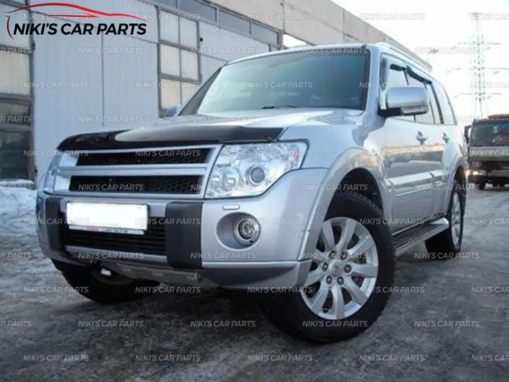 Решетка радиатора для Mitsubishi Pajero IV 2006- с перекладиной ABS пластиковый комплект кузова аэродинамическое украшение автомобиля Стайлинг тюнинг