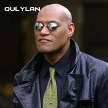 Oulylan Matrix Morpheus, круглые солнцезащитные очки без оправы, мужские классические солнцезащитные очки с зажимом для носа, мужские мини очки без оправы, фирменный дизайн
