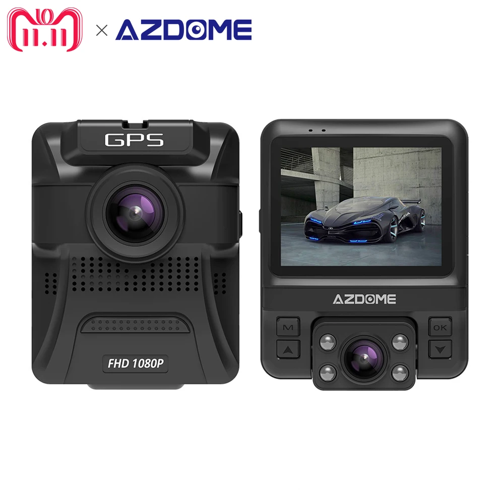 

GS65H Original Mini Dual Lens Car DVR Novatek 96655 Car Camera 1920x1080P Full HD Dash Cam Loop Recording Night Vision Azdome