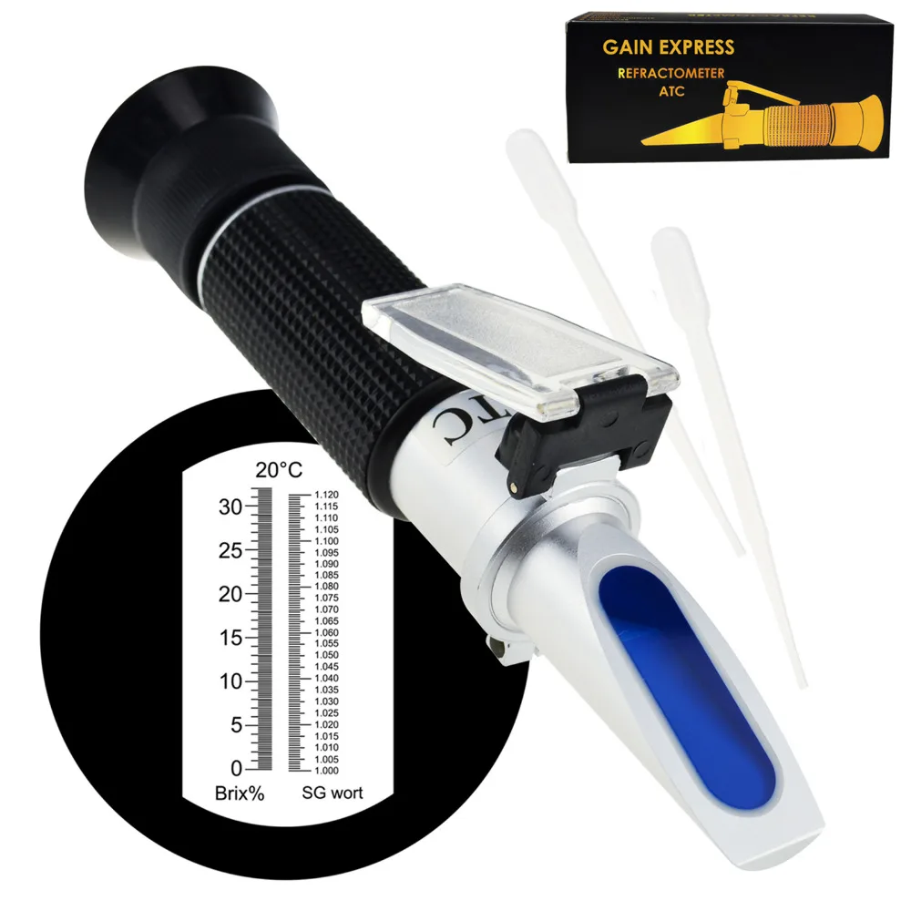 Beer Brix & Specific Gravity Refractometer 032 Brix 1.000 1.120 SG