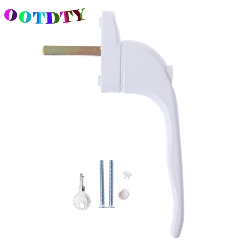 

OOTDTY UPVC White Universal Espag Window Handle - Key Locking For Double Glazing