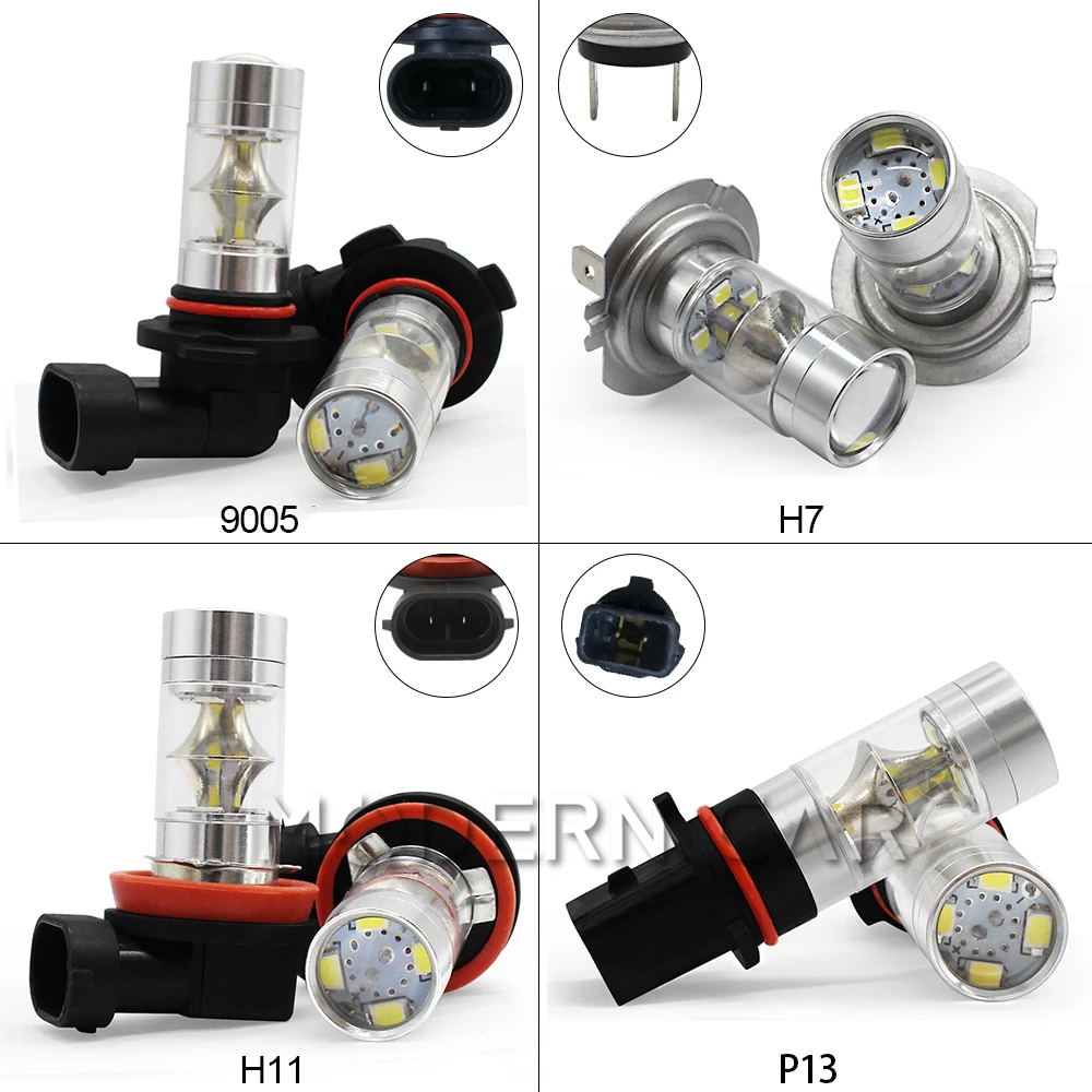 Современный автомобильный 2835 12smd дневные ходовые огни 12v Белый головной светильник s и туман светильник супер яркий фонарь светильник s 9005 9006 h7 h11 led противотуманные лампы для автомобиля 12v