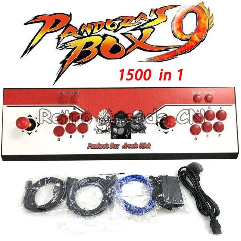 Заводская цена Pandora box 9 1500 В 1 аркадная игровая консоль с джойстиком кнопки разъем HDMI VGA HD 720 P 2 плеер для домашнего ТВ - Цвет: Type C