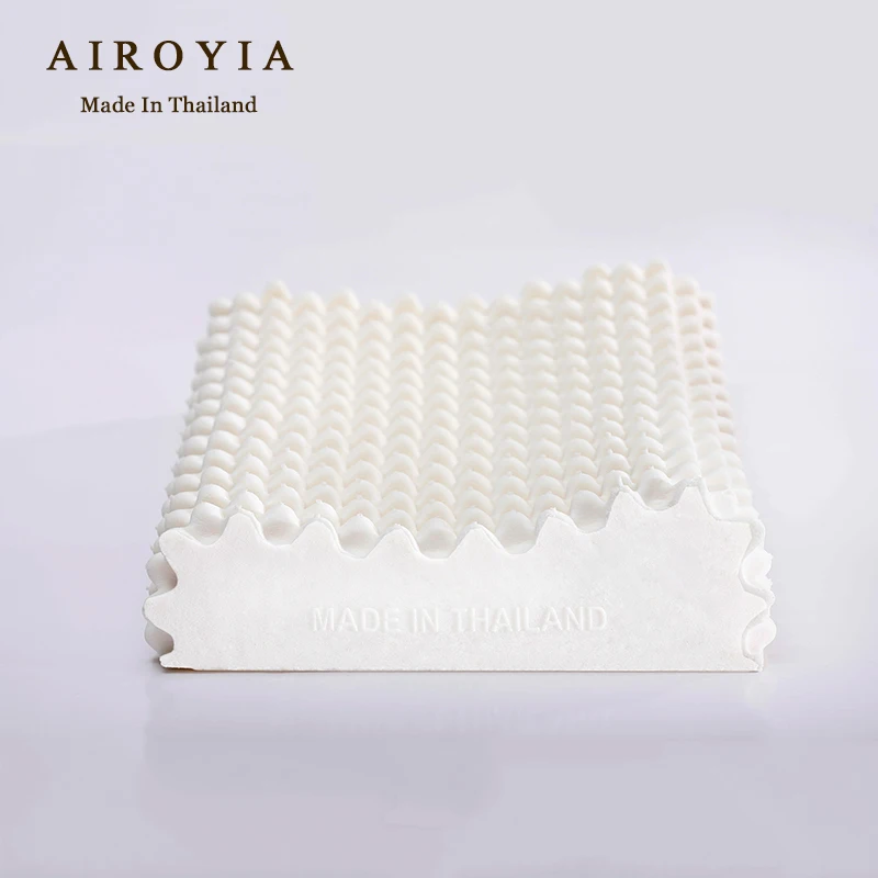 AIROYIA, Таиланд, импортированная 93% натуральная латексная подушка, подушка для взрослых с высоким и низким содержанием частиц, Массажная подушка для защиты шейки матки