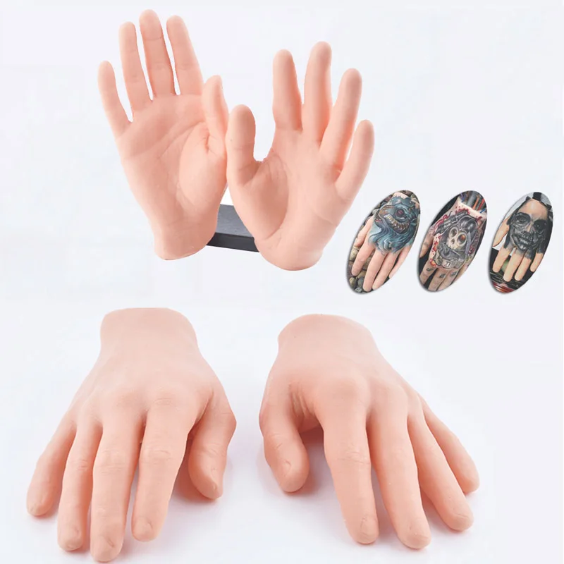 

FKST 1pc 3D Fake Hand Tattoo Practice Skin Silicone Synthetic Hand Tattoo Accessory Practice Tattoo Supplies For Beginners Tatoo