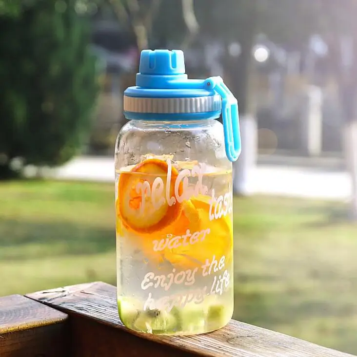 TECHOME Новая креативная Высокая емкость стеклянная бутылка для воды портативная бутылка для фруктового чая лимонного напитка
