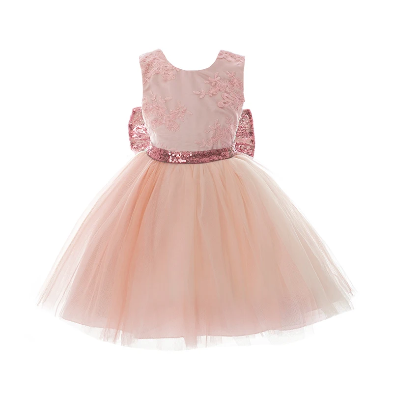 

Princess Girl wear Sleeveless Bow Dress for 1 year birthday party Toddler Costume Summer for Events Occasion vestidos infant
