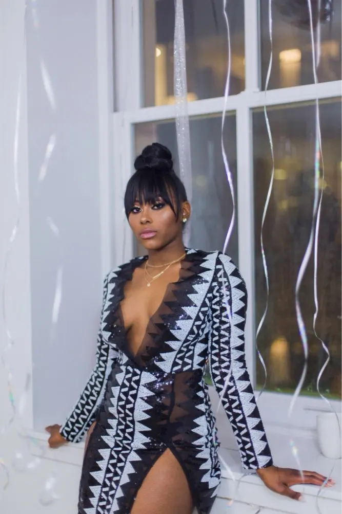 'Look Back at it' Side Split Mini Dress photo review