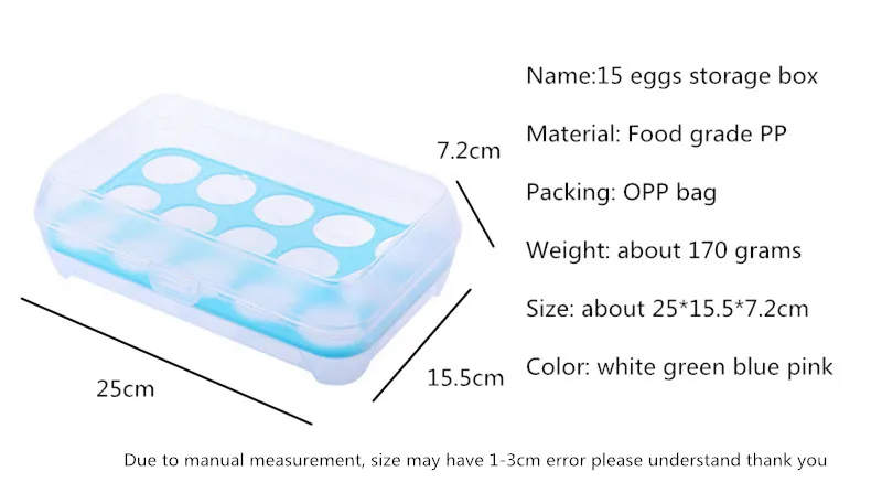 YIBO кухонные принадлежности 15 коробок яиц контейнеры для холодильника портативный ящик для хранения яиц для пикника пластиковые картонные коробки яичные лотки