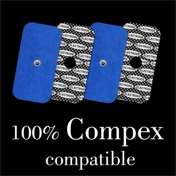 

TENSPAD SILVER - 4 electrodes for COMPEX with silver pattern, 50x100mm with 1 SNAP connector