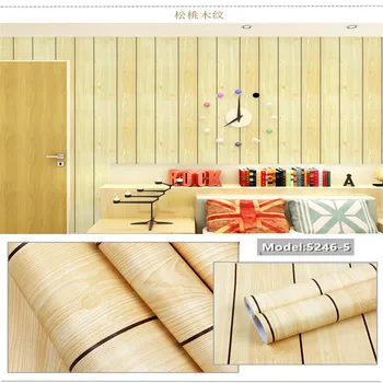 

Creative wooden texture waterproof solid color thick furniture renovation wallpaper bedroom self-adhesive wallpaper large size