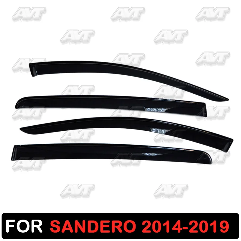 

Window deflectors for Renault Sandero 2014-2019 1 set-4 pcs car styling wind decoration guard vent visor rain guards cover