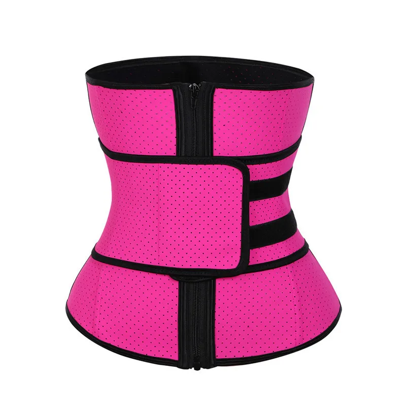 

Plus Size Abdominal Belted High Compression Neoprene Waist Cincher Underbust Body Fajas Sweat Waist Slimming Women Corset Black