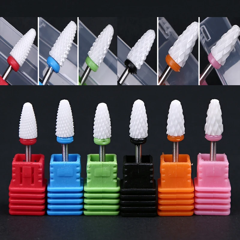 

Ceramic Carbide Nail Drill Bit Ceramic Burr Nail Drill Bit, 3/32" White Bits Electric Drill Manicure File Nail Art Tools,HT1