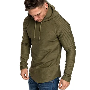 

PADEGAO new mens hooded hoodies Streetwear slim fits pure color black gray white Hoody bodybuilding sweatershirts hippie hoodies