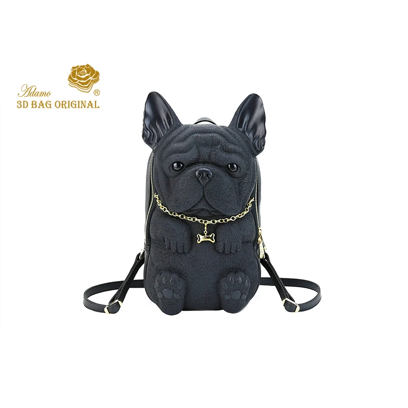 Adamo 3D Bag Original Fred French Bulldog Back Pack new fashion zipper ladies backpack high quality bag