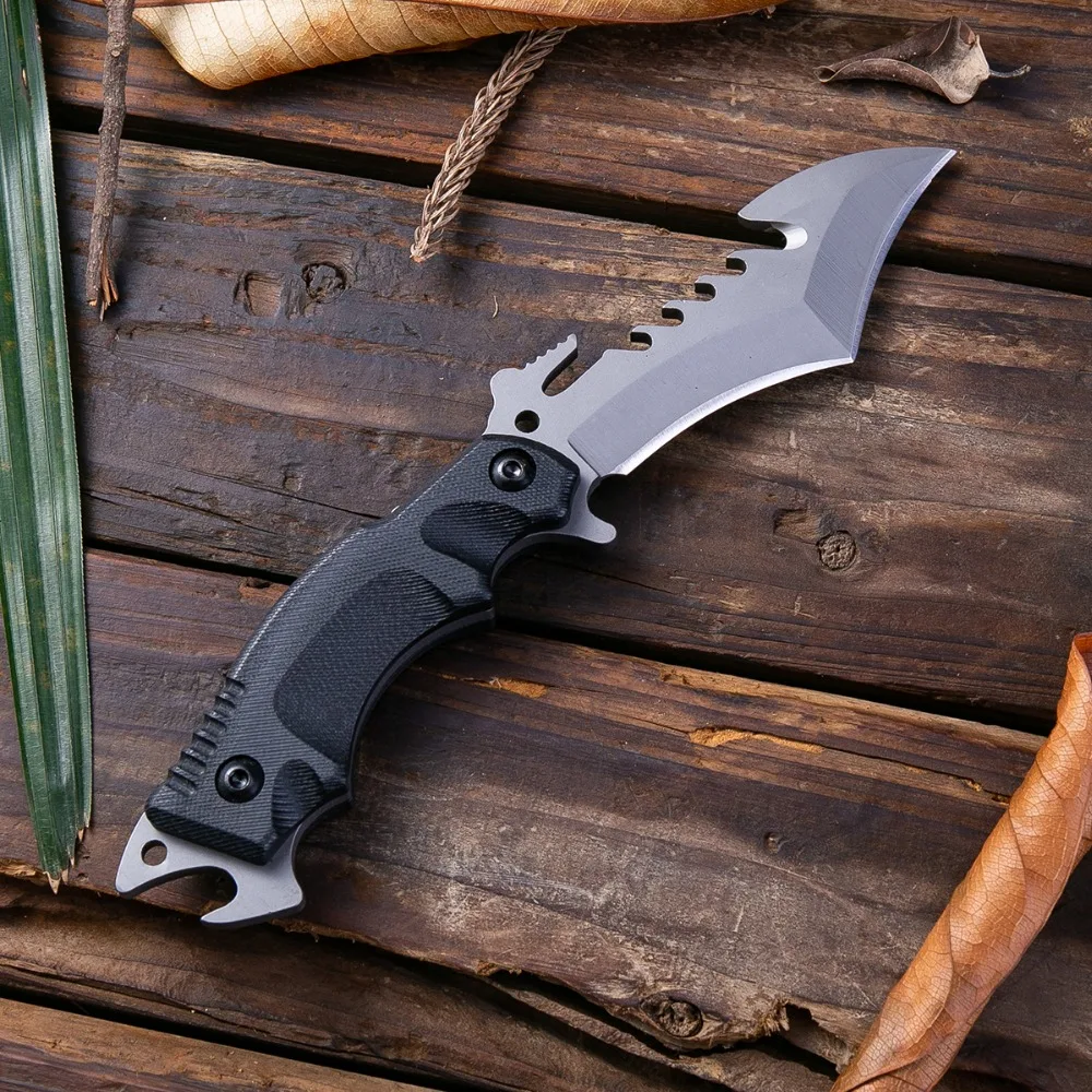 Тактический нож с неподвижным клинком ножи с оболочкой Танто-лезвие для выживания на природе, Ножи Тактический Ножи Эргономика G10 анти-скольжения Ручка