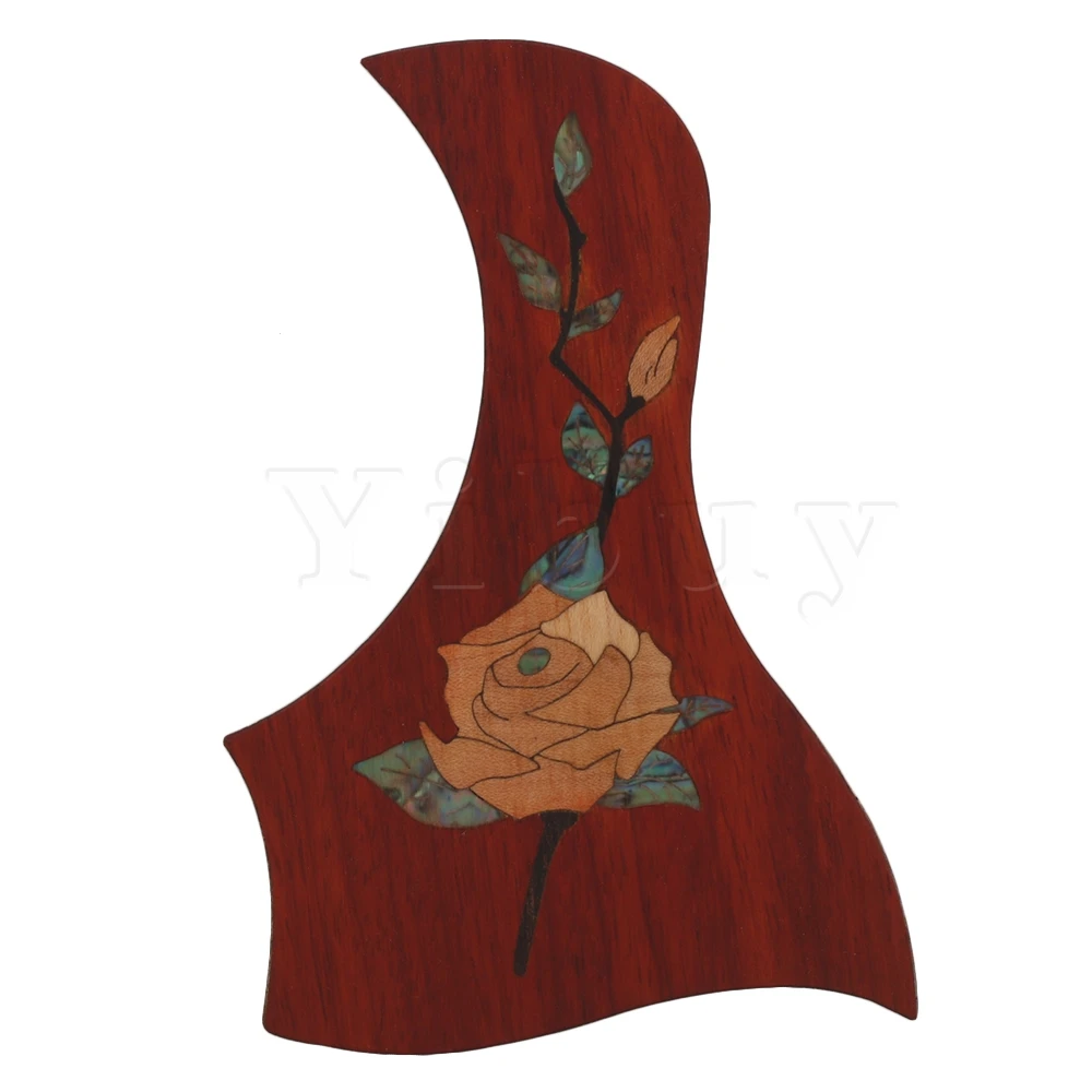 

Yibuy Inlay Sticker Decals Peony Pattern Wood Guitar Pickguard Scratchplate with Double-Sided Adhesive for 40-41Inch Wood Guitar