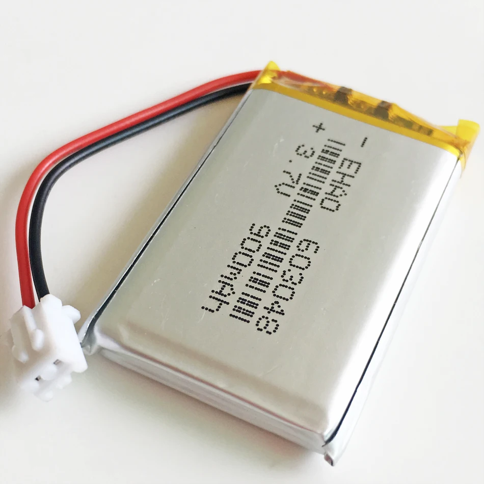 

3.7V 900mAh LiPo Lithium Polymer Rechargeable Battery JST XHR 2.54mm 2pin connector 603048 For Mp3 GPS bluetooth camera speaker