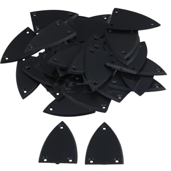 

Yibuy 40 Pieces Black 1 Layer Electric Guitar Triangle Truss Rod Cover