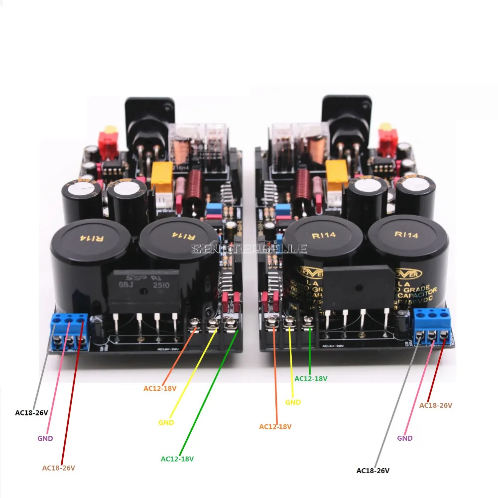 LM3886 полностью сбалансированный Мощность усилитель доска 120 Вт+ 120 Вт Hi-Fi стерео 2-х канальный готовой платы