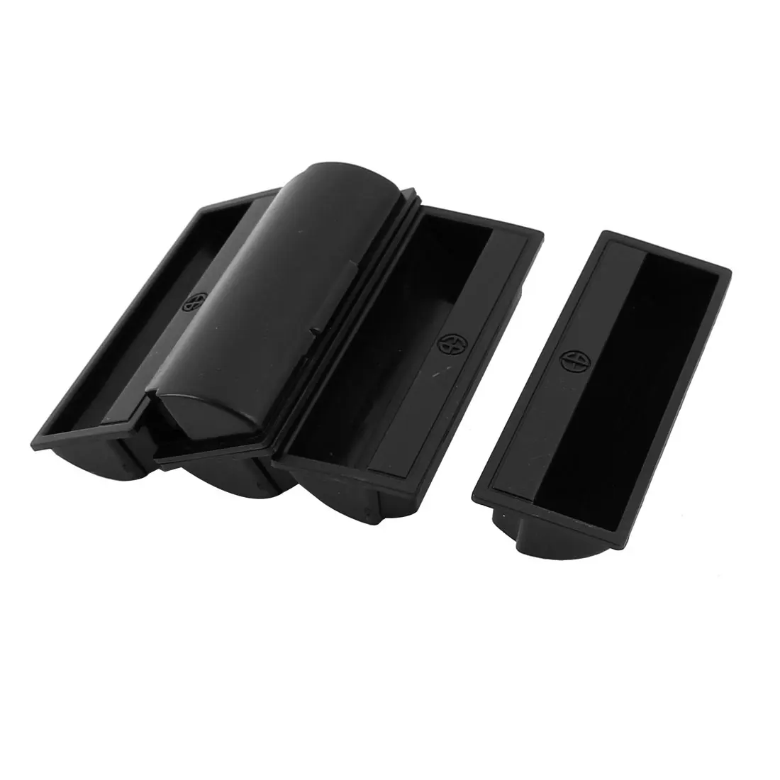 UXCELL 5 шт. черный пластик утопленный флеш Потяните дверь палец Вставить скользящие ручки прямоугольной формы 11x4x2 см для шкафа, ящика